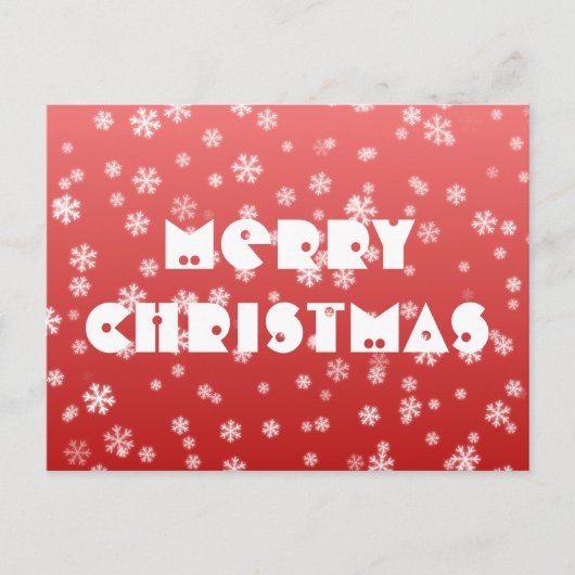 kerstsnowflakes briefkaart (Voorkant)