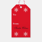 kerstsnowflakes cadeaulabel (Achterkant)