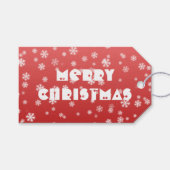 kerstsnowflakes cadeaulabel (Voorkant (Horizontaal))