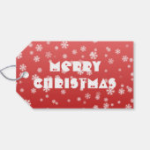 kerstsnowflakes cadeaulabel (Achterkant Horizontaal)