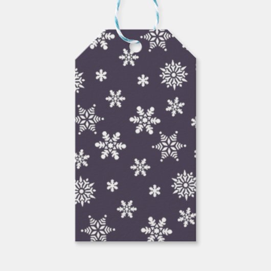 kerstsnowflakes cadeaulabel (Voorkant)