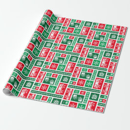 kerstsnowflakes cadeaupapier
