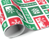 kerstsnowflakes cadeaupapier (Rol Hoek)