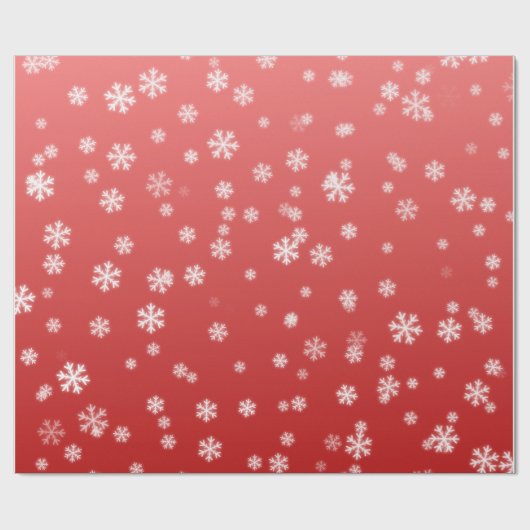kerstsnowflakes cadeaupapier (Vlak)