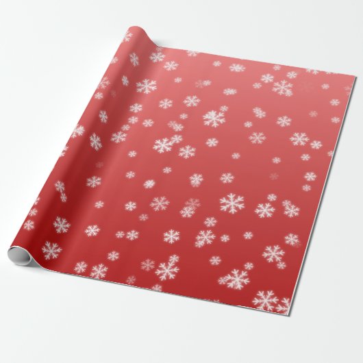 kerstsnowflakes cadeaupapier (Uitgerold)