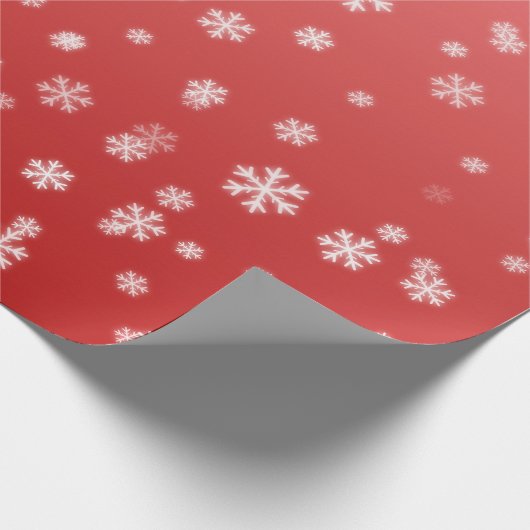 kerstsnowflakes cadeaupapier (Hoek)