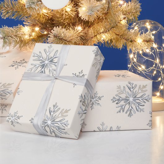 kerstsnowflakes cadeaupapier (Feestdagen)