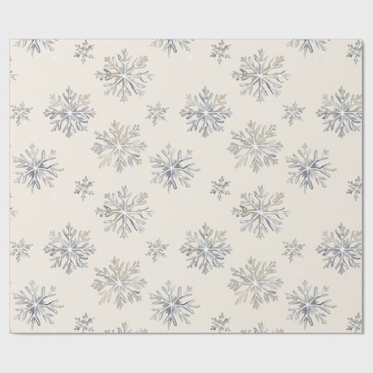 kerstsnowflakes cadeaupapier (Vlak)