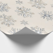 kerstsnowflakes cadeaupapier (Hoek)