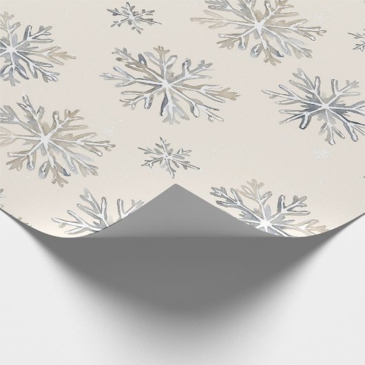 kerstsnowflakes cadeaupapier (Hoek)