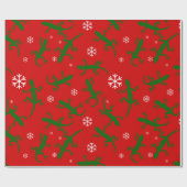 kerstsnowflakes cadeaupapier (Vlak)