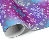 kerstsnowflakes cadeaupapier (Rol Hoek)