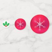 kerstsnowflakes en Holly Berry Table Confetti (Voorkanten)