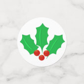 kerstsnowflakes en Holly Berry Table Confetti (Kleine voorkant)