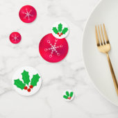kerstsnowflakes en Holly Berry Table Confetti (Groep)