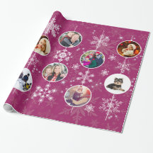 kerstsnowflakes Favoriete familie Foto Fuchsia