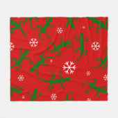 kerstsnowflakes fleece deken (Voorkant (Horizontaal))