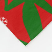 kerstsnowflakes fleece deken (Hoek)