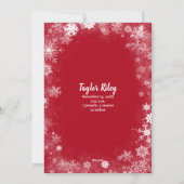 Kerstsnowflakes Foto geboorteaankondigingen Feestdagenkaart (Achterkant)