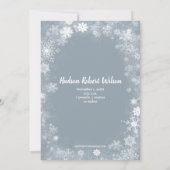 kerstsnowflakes Foto geboorteaankondigingen Feestdagenkaart (Achterkant)