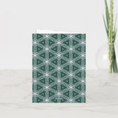 kerstsnowflakes Foto gepersonaliseerd groen Feestdagen Kaart (Achterkant)