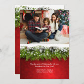 kerstsnowflakes fotokaart feestdagenkaart (Voorkant / Achterkant)