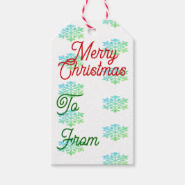 kerstsnowflakes Gift Label Cadeaulabel