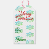 kerstsnowflakes Gift Label Cadeaulabel (Achterkant)