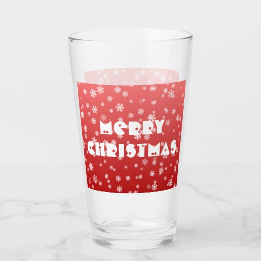 kerstsnowflakes glas (Voorkant)