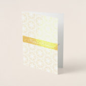 kerstsnowflakes Gold persoonlijke foto Folie Kaarten (Voorkant)