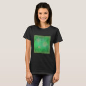 kerstsnowflakes Green & Gold Glitter T-shirt (Voorkant volledig)