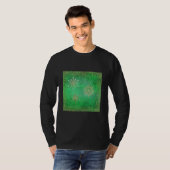 kerstsnowflakes Green & Gold Glitter T-shirt (Voorkant volledig)