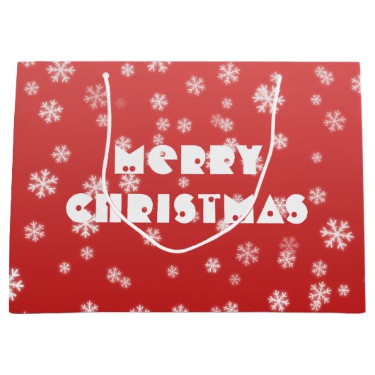 kerstsnowflakes groot cadeauzakje (Voorkant)