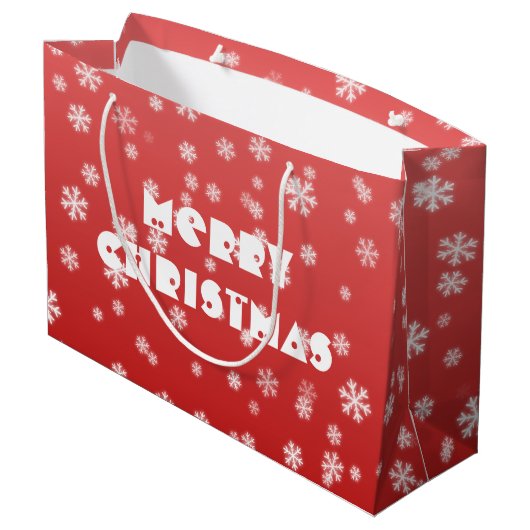 kerstsnowflakes groot cadeauzakje (Achterkant Gekanteld)