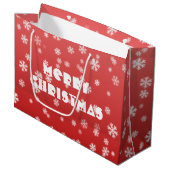 kerstsnowflakes groot cadeauzakje (Voorkant Gekanteld)