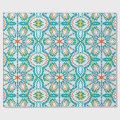 kerstsnowflakes in noordse stijl (trg) cadeaupapier (Vlak)