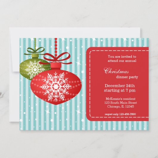 kerstsnowflakes kaart (Voorkant)