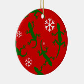 kerstsnowflakes keramisch ornament (Rechts)