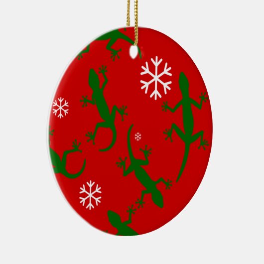 kerstsnowflakes keramisch ornament (Rechts)