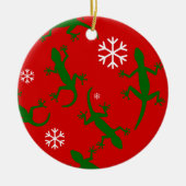 kerstsnowflakes keramisch ornament (Voorkant)