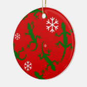 kerstsnowflakes keramisch ornament (Links)
