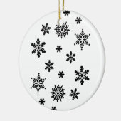 kerstsnowflakes keramisch ornament (Links)