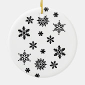kerstsnowflakes keramisch ornament (Achterkant)