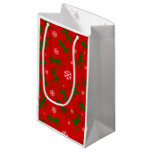 kerstsnowflakes klein cadeauzakje (Voorkant Gekanteld)