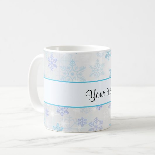  kerstsnowflakes koffiemok (Voorkant links)