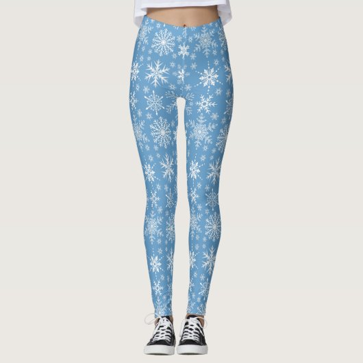 kerstsnowflakes leggings (Voorkant)