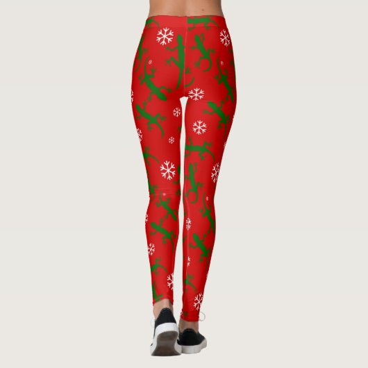 kerstsnowflakes leggings (Achterkant)