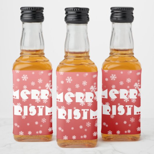 kerstsnowflakes likeurfles etiket (Flessen)
