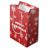 kerstsnowflakes medium cadeauzakje (Voorkant Gekanteld)