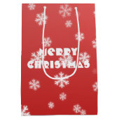 kerstsnowflakes medium cadeauzakje (Achterkant)